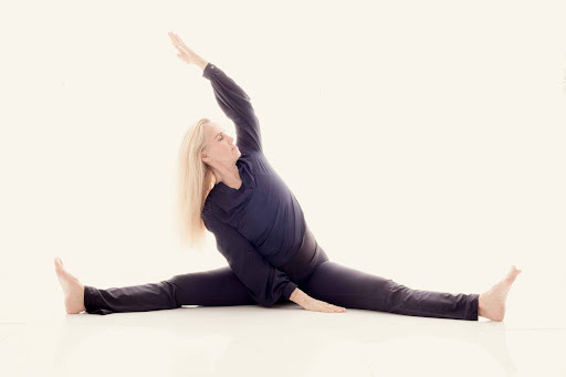 Leslee teaching Menopause Yoga and Empowerment - Tune Yoga